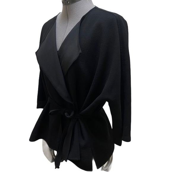⚡️sale⚡️Madewell Black Crepe Kimono Style wrap - Picture 6 of 9